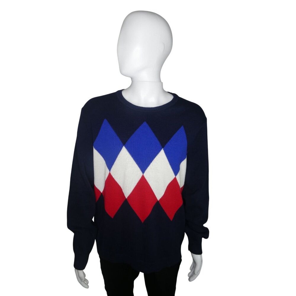 Club Room Red/White/Blue Crew Knit‎ Sweater Size XXL